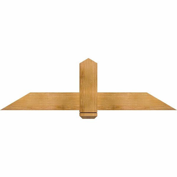 Ekena Millwork Eugene Rough Sawn Timber Gable Bracket, Western Red Cedar, 60"W x 17"H x 4"D x 6"F, 7/12 Pitch GBW060X17X0406EUG00RWR - main